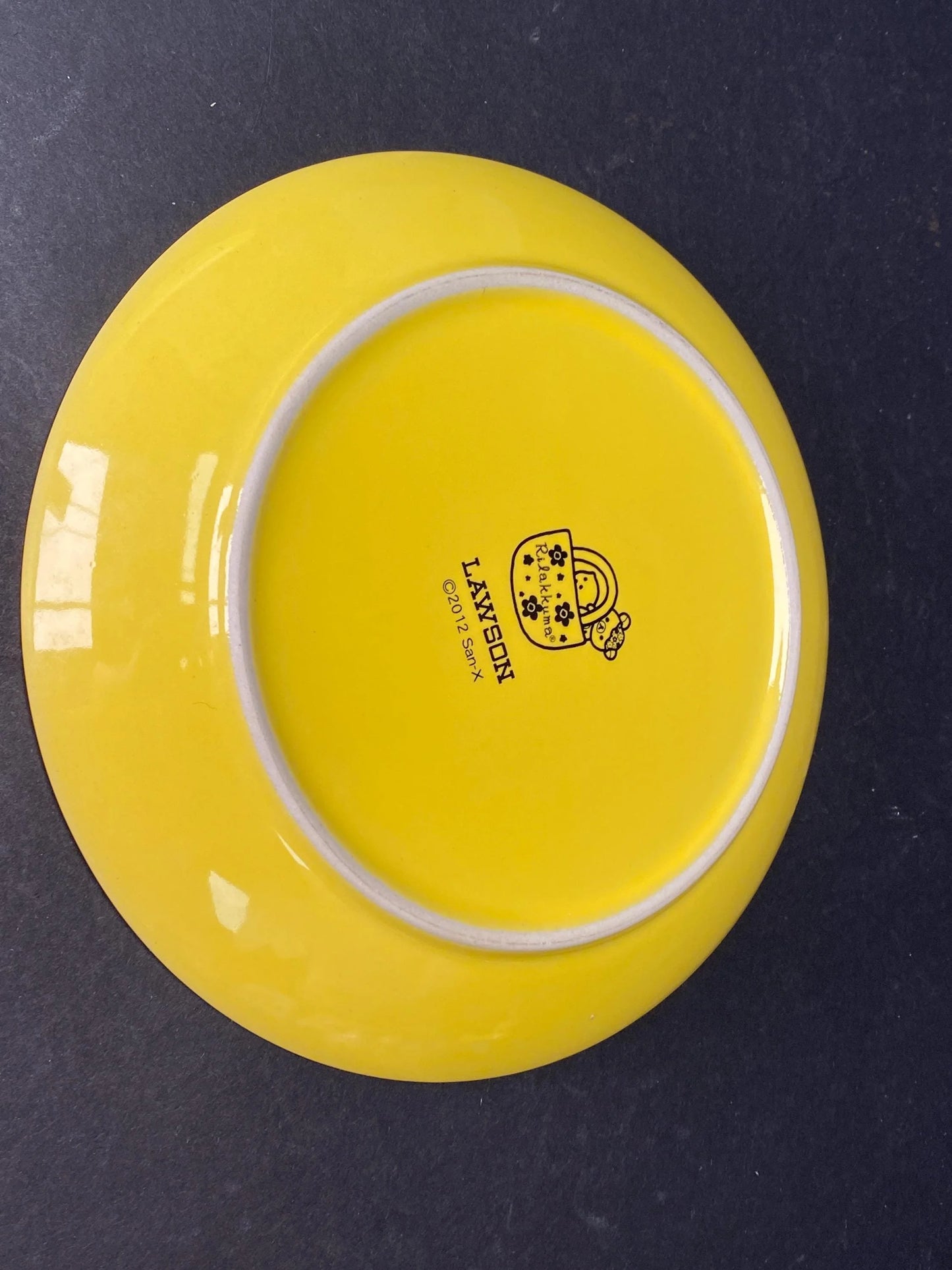 Rilakkuma Plate Novelty San-x Lawson Collaboration Japan Kiiroitori Korilakkuma Yellow Dish Set of 2, 8.26", 6.5"