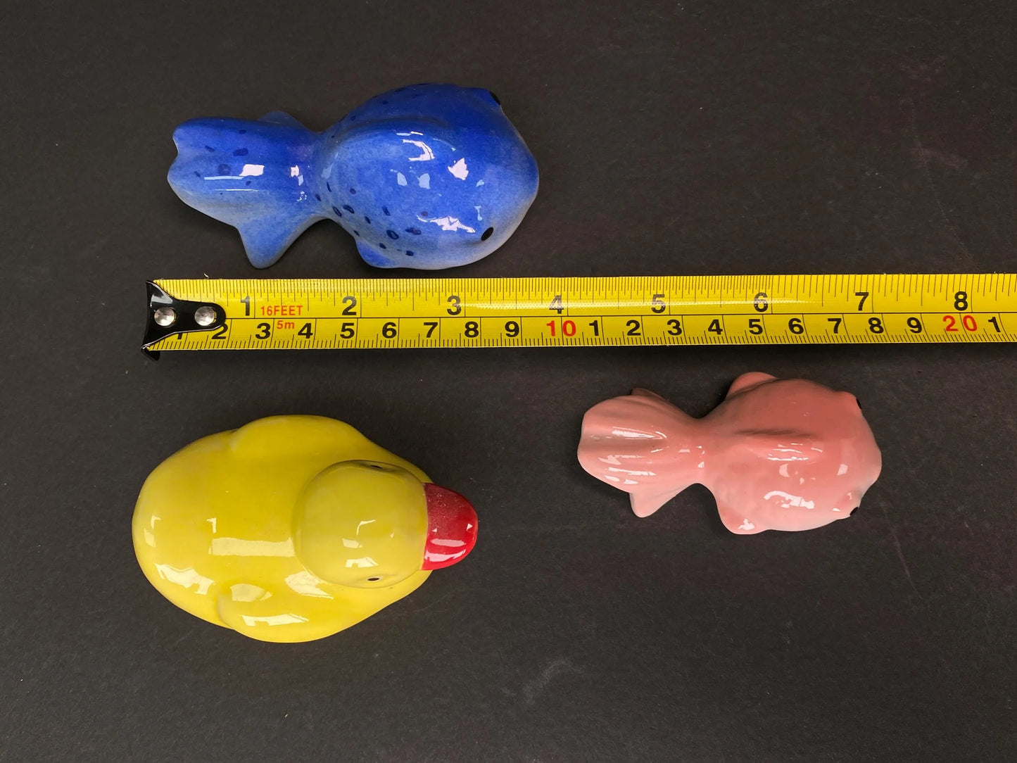 Hand-Painted Ceramic Koi Fish & Duck Water Floats - Japanese Garden Decor