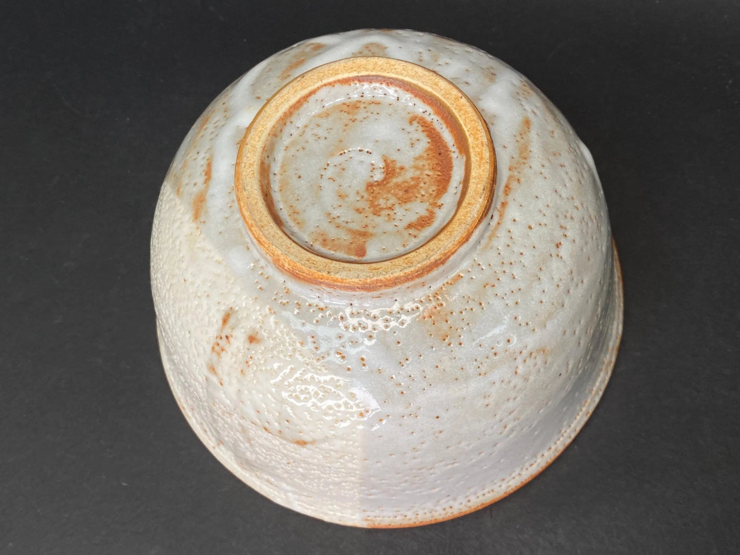 Japanese Shino Ware Bowl Bamboo Pattern 8 in