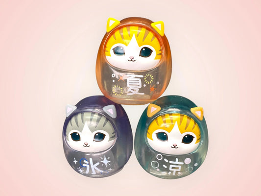 Hippers Mofusand Sanrio Neko Soda Daruma Doll, NEW Japanese Figurine, , Maneki Neko Boxed, NEW, 3 options, Easter egg, Good Fortune