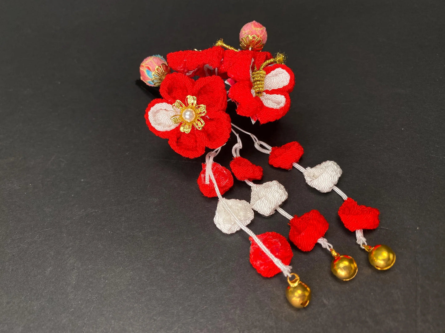Kanzashi Japanese Geisha Hairpin Accessories Hair ornament, Handmade Floral Hair Pin, wedding Kanzashi, Made in Japan