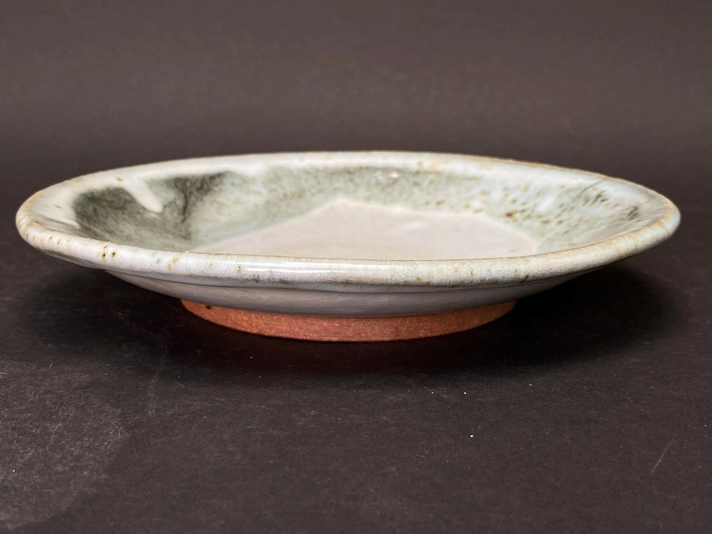 Kato Mino Ware Porcelain Bowl and Plate: Japanese Speckled Glaze Art Pottery