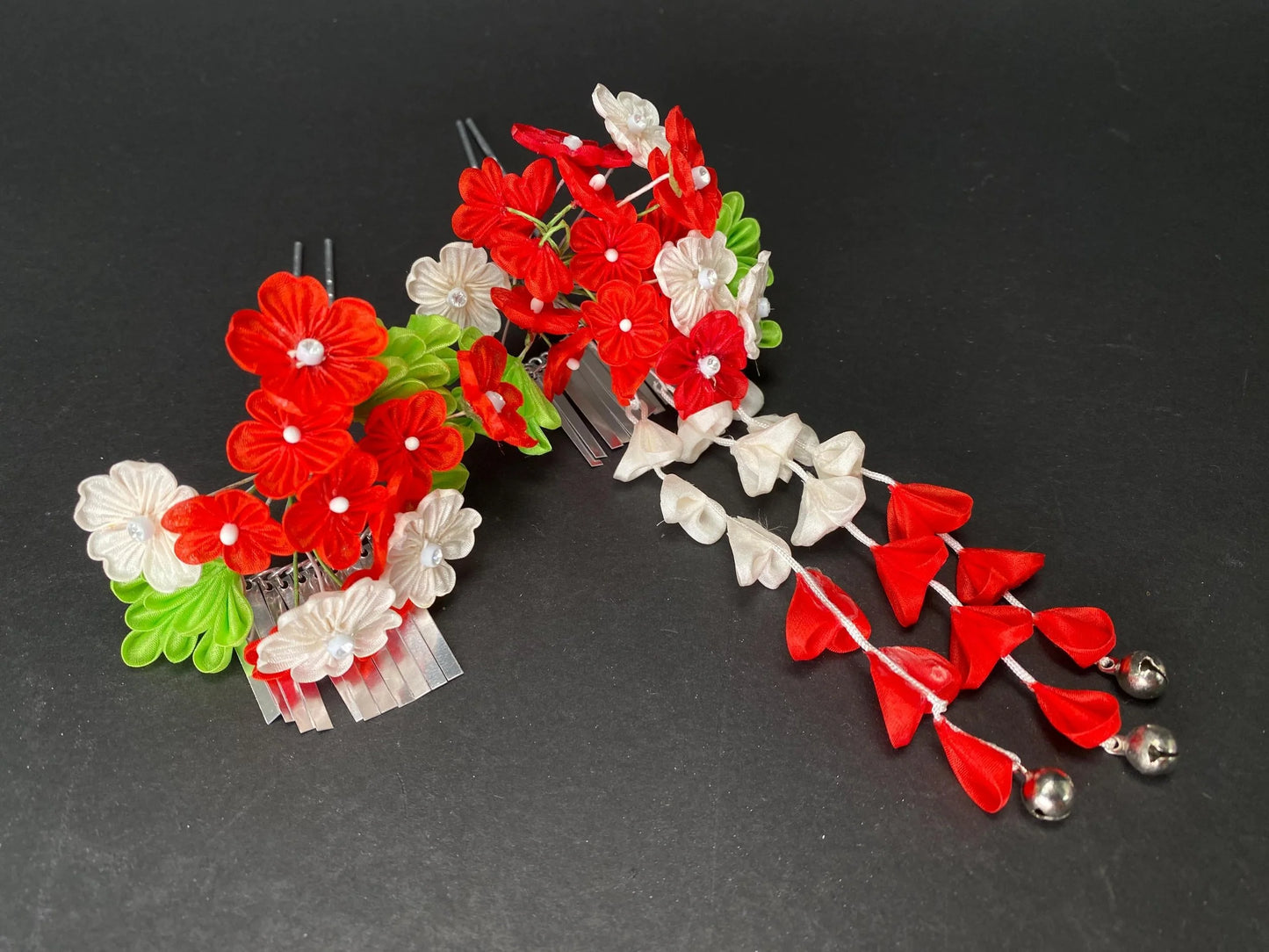Kanzashi Geisha Hair Pin with tassel Ornaments Accessories: Hair ornament for halloween cosplay, wedding Kanzashi, Made in Japan, Unused vtg