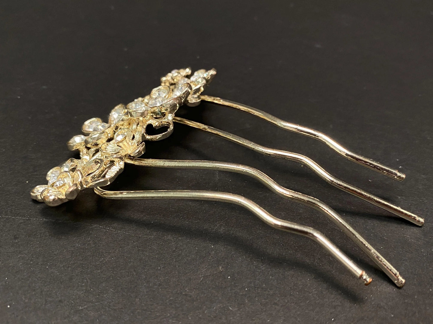 Kanzashi Kimono Geisha Elegant Pearl & Rhinestone Hairpins, U shape Tama Kushi Comb Hair Ornament