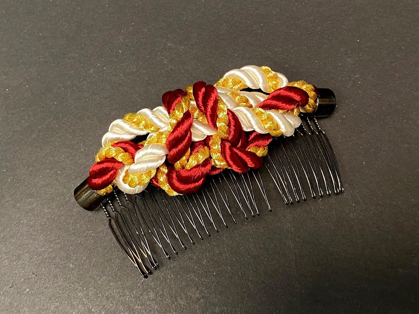 Japanese Kanzashi Hair Ornaments for Kimono Yukata 4 Styles: Floral Clips, Bows, and Braided Combs, Cosplay & Formal Wear Accessory