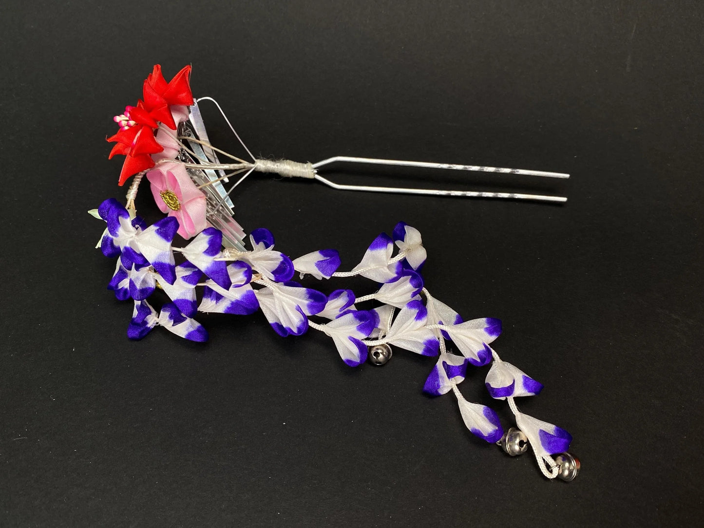 Bira kanzashi swinging Kanzashi hair stick Ornaments Accessories: halloween cosplay, faux hair, wedding Kanzashi, Made in Japan, Unused vtg