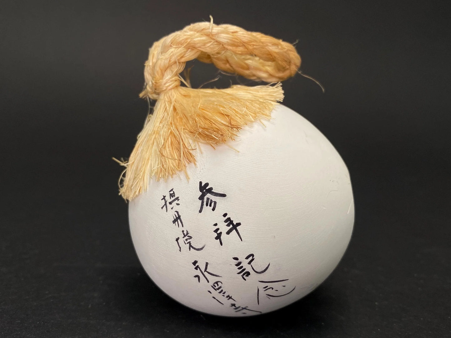 Japanese Iris Flower Clay Bell with original box: Open box Clay Bell Hand Painted Floral Ornament