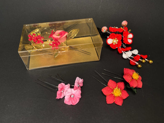 Kanzashi Japanese Geisha Hairpin Accessories Hair ornament, Handmade Floral Hair Pin, wedding Kanzashi, Made in Japan