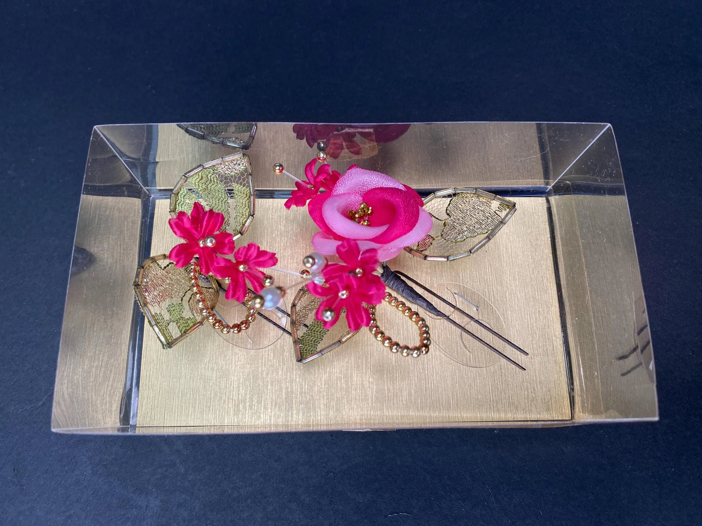 Kanzashi Japanese Geisha Hairpin Accessories Hair ornament, Handmade Floral Hair Pin, wedding Kanzashi, Made in Japan
