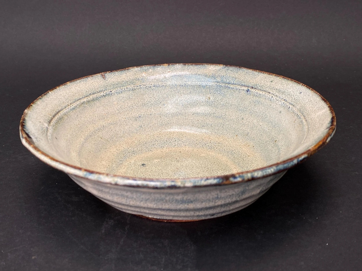 Kato Mino Ware Porcelain Bowl and Plate: Japanese Speckled Glaze Art Pottery