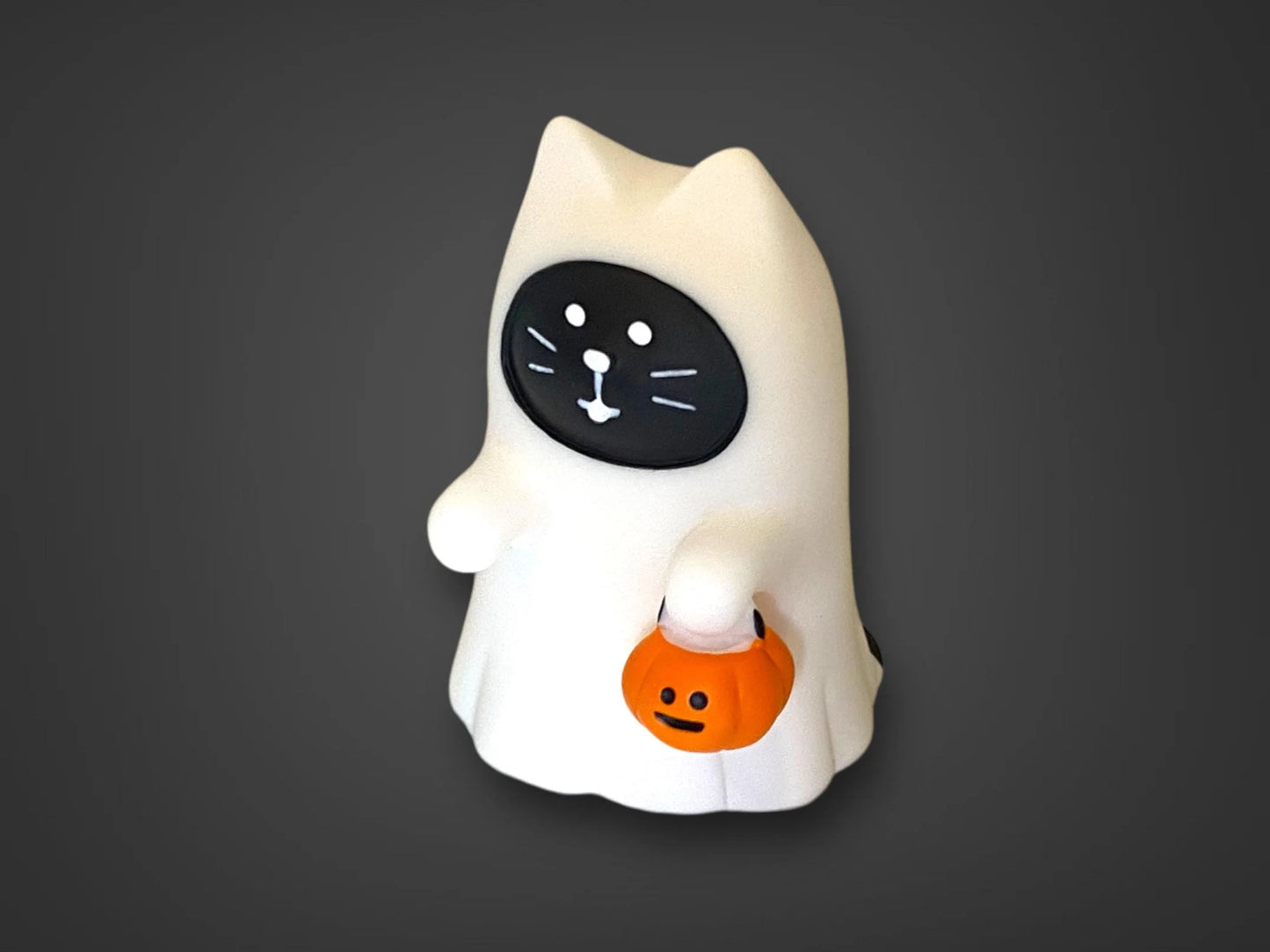 Japanese Halloween Cat Ornament: Pumpkin Mini Scene Table Decor