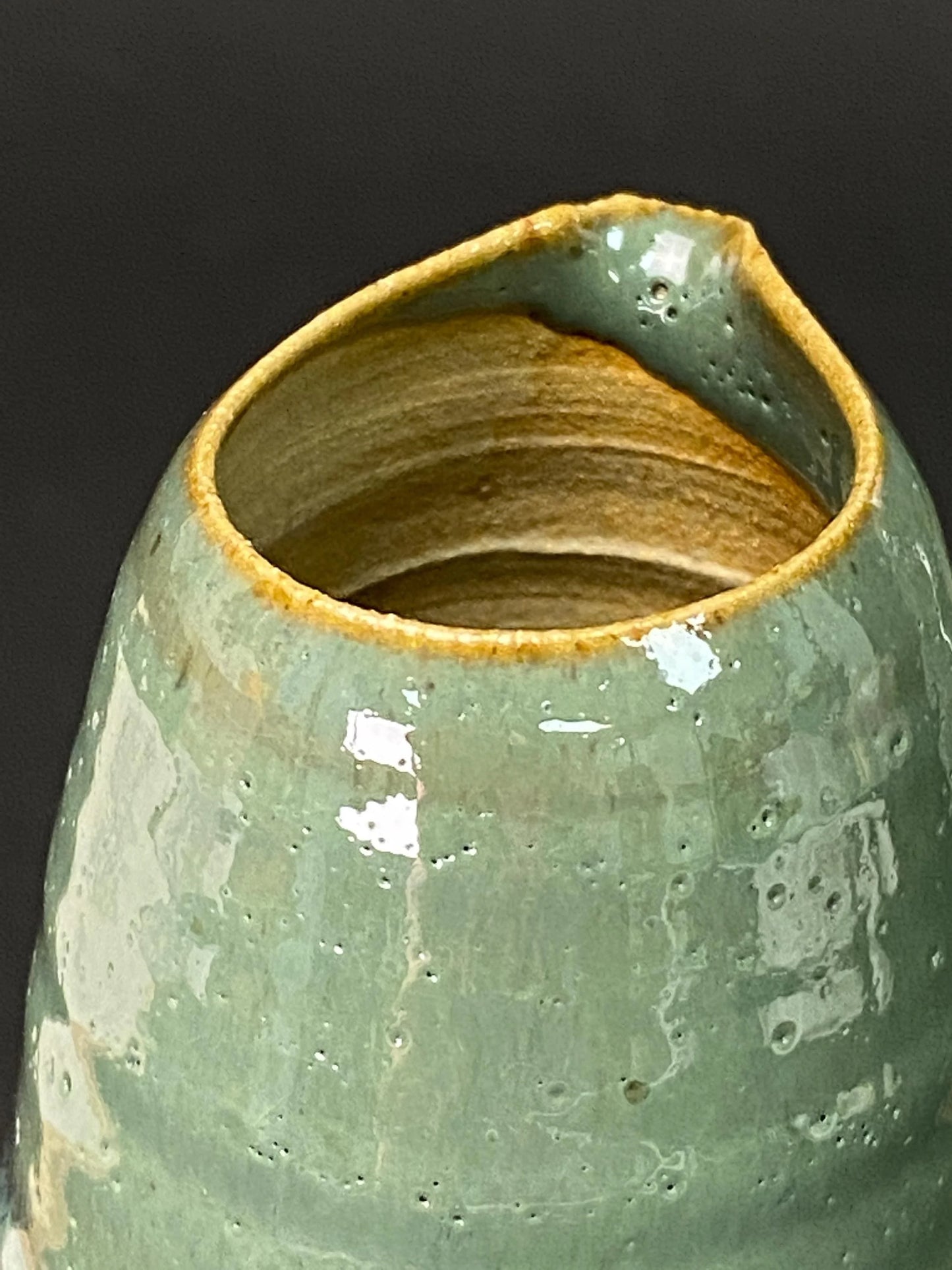 Sansuke Yaki Pair of Tokkuri Bottles by Hitoshi: Japanese Pottery Ishikawa Stoneware with Tomobako Wooden Box