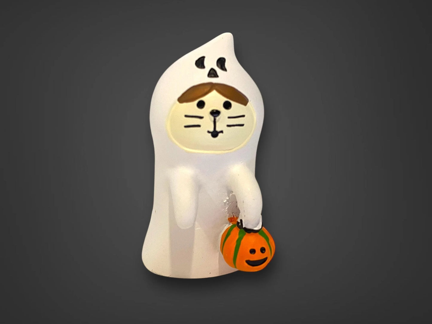 Japanese Halloween Cat Ornament: Pumpkin Mini Scene Table Decor