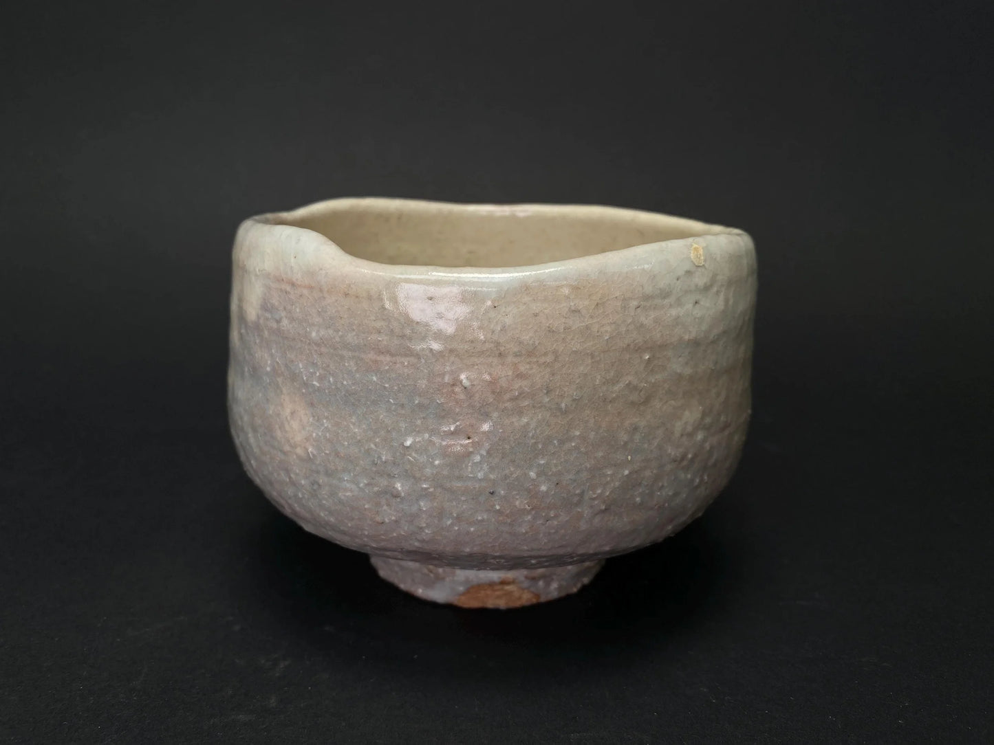 Hagi Ware Tea Bowl Chawan Signed Artist black Stamp box: Japanese Art Pottery Matcha tea ceremony bowl with Tomobako Box！