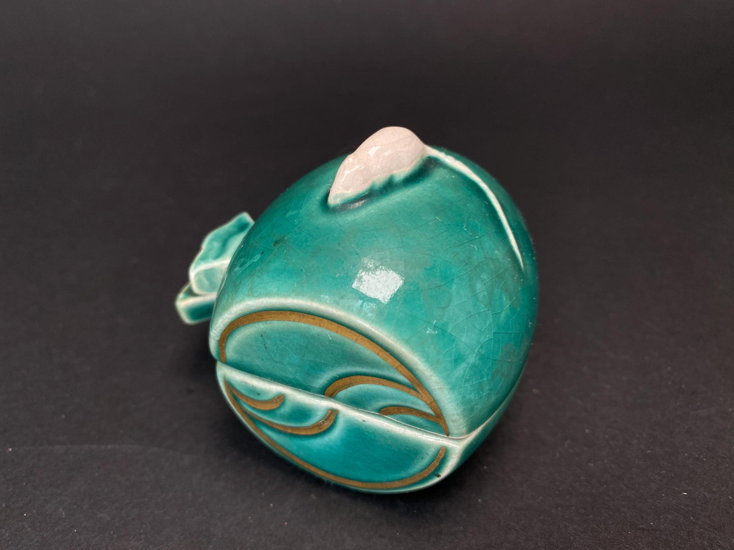 Vintage Japanese Kogo Box, Rare Japanese Tea Ceremony Incense Container, Handcrafted Ceramic Kogo Lot, Eto Zodiac Sign Dragon Sheep Rat