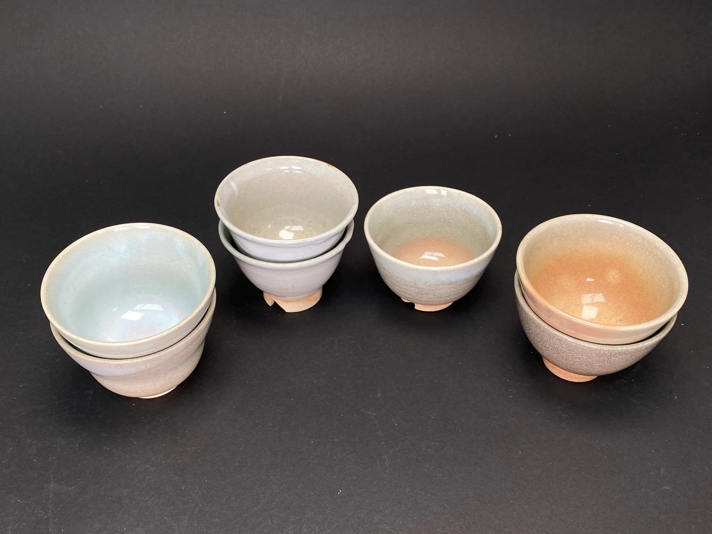 Hagi Ware Yunomi Sake Cups: Signed Japanese Pottery for Tea and Sake, 4 Styles of Rustic Ceramic Teacups