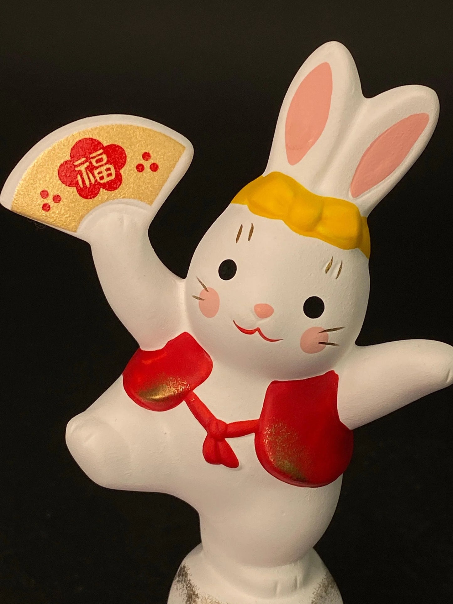 Japanese Zodiac Rabbit on Mount Fuji Figurine