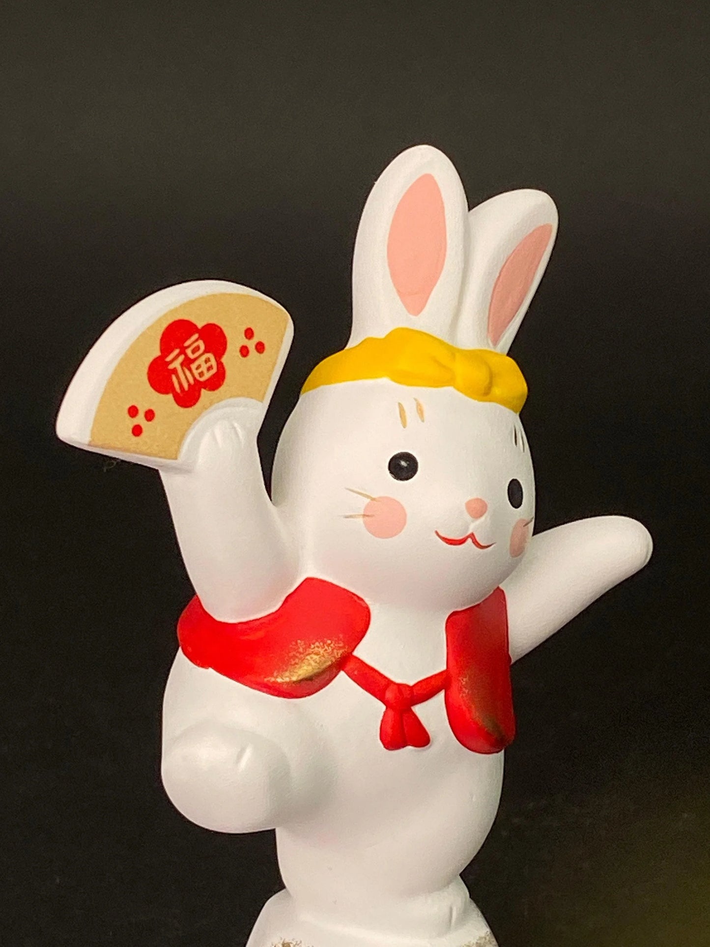 Japanese Zodiac Rabbit on Mount Fuji Figurine
