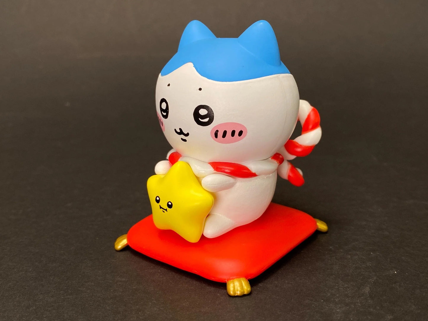 Chiikawa New Year Blind Box Figure on Red Cushion, Good Luck Mascot, Lunar New Year Decor. Hachiware Usagi Secret Toy