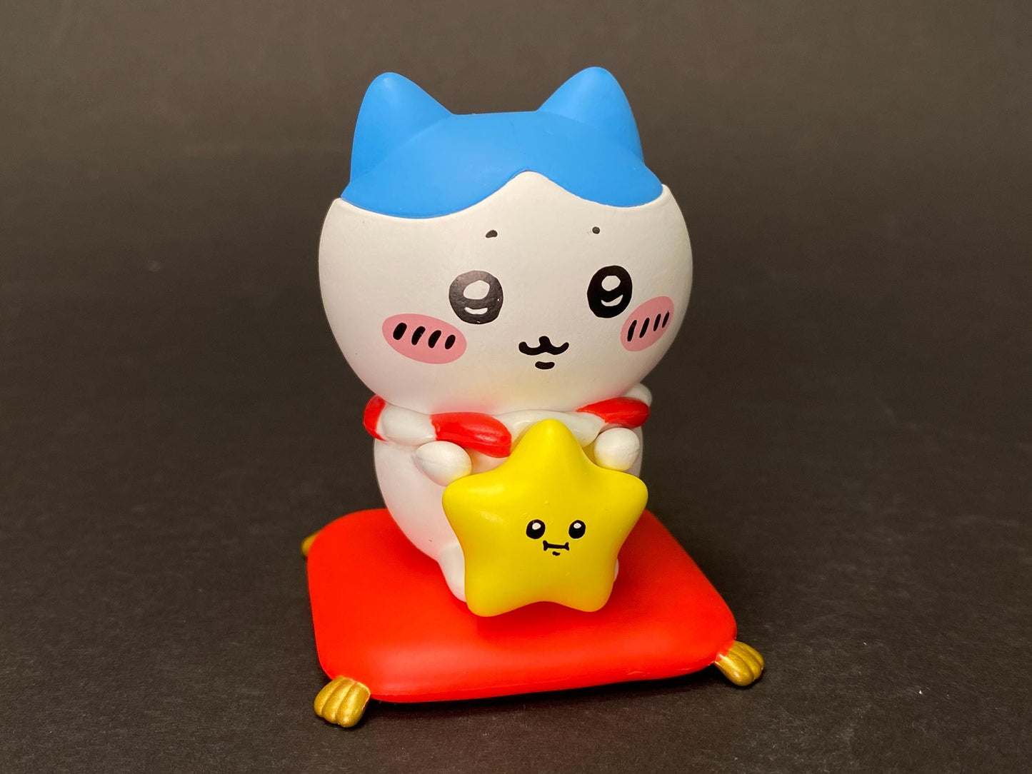 Chiikawa New Year Blind Box Figure on Red Cushion, Good Luck Mascot, Lunar New Year Decor. Hachiware Usagi Secret Toy