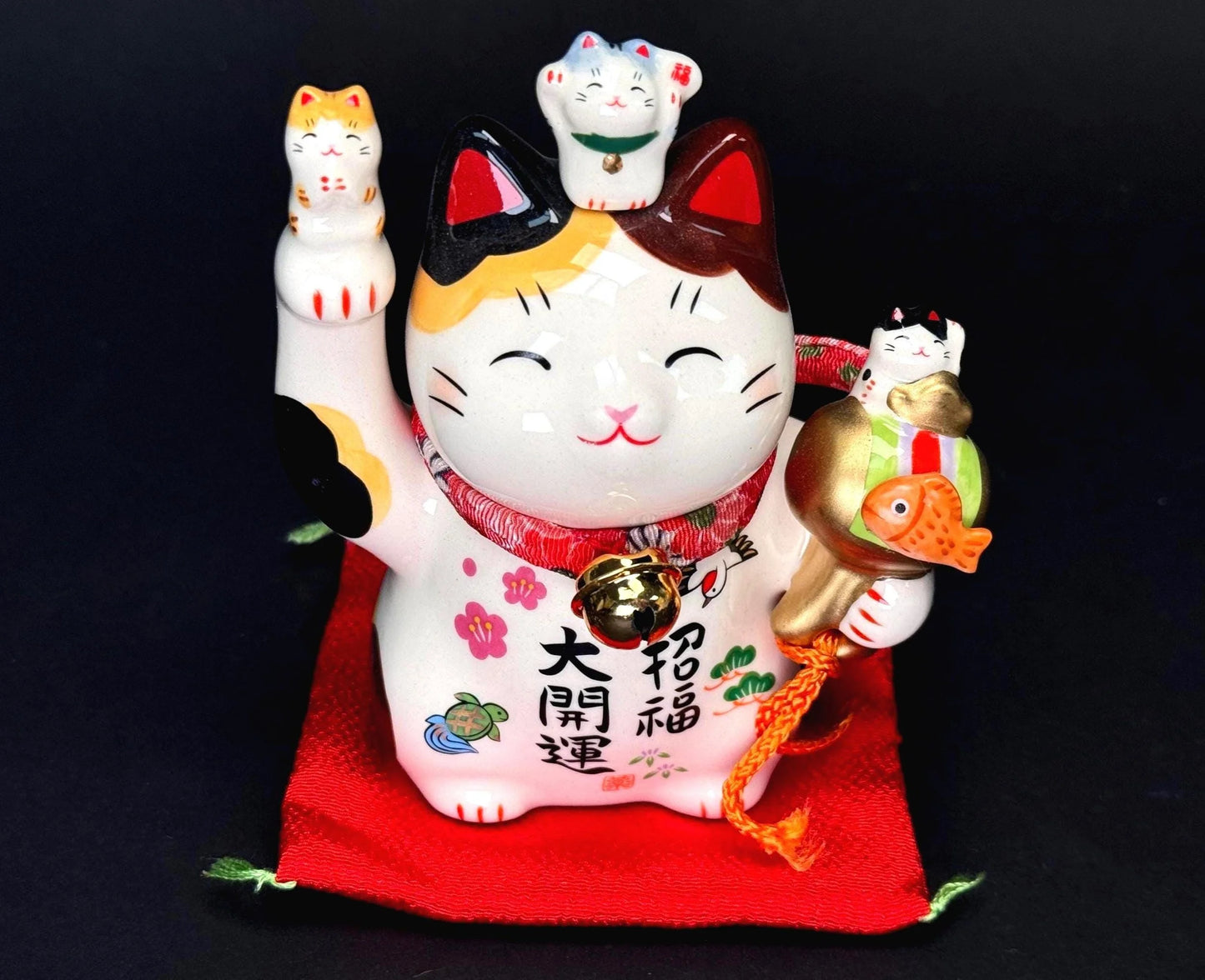 Maneki Neko Cat Feng Shui Decor,NEW, Japanese Yakushi Figurine, lucky mallet hammer,Lunar New Year Decor, Yakushigama, For Better Business