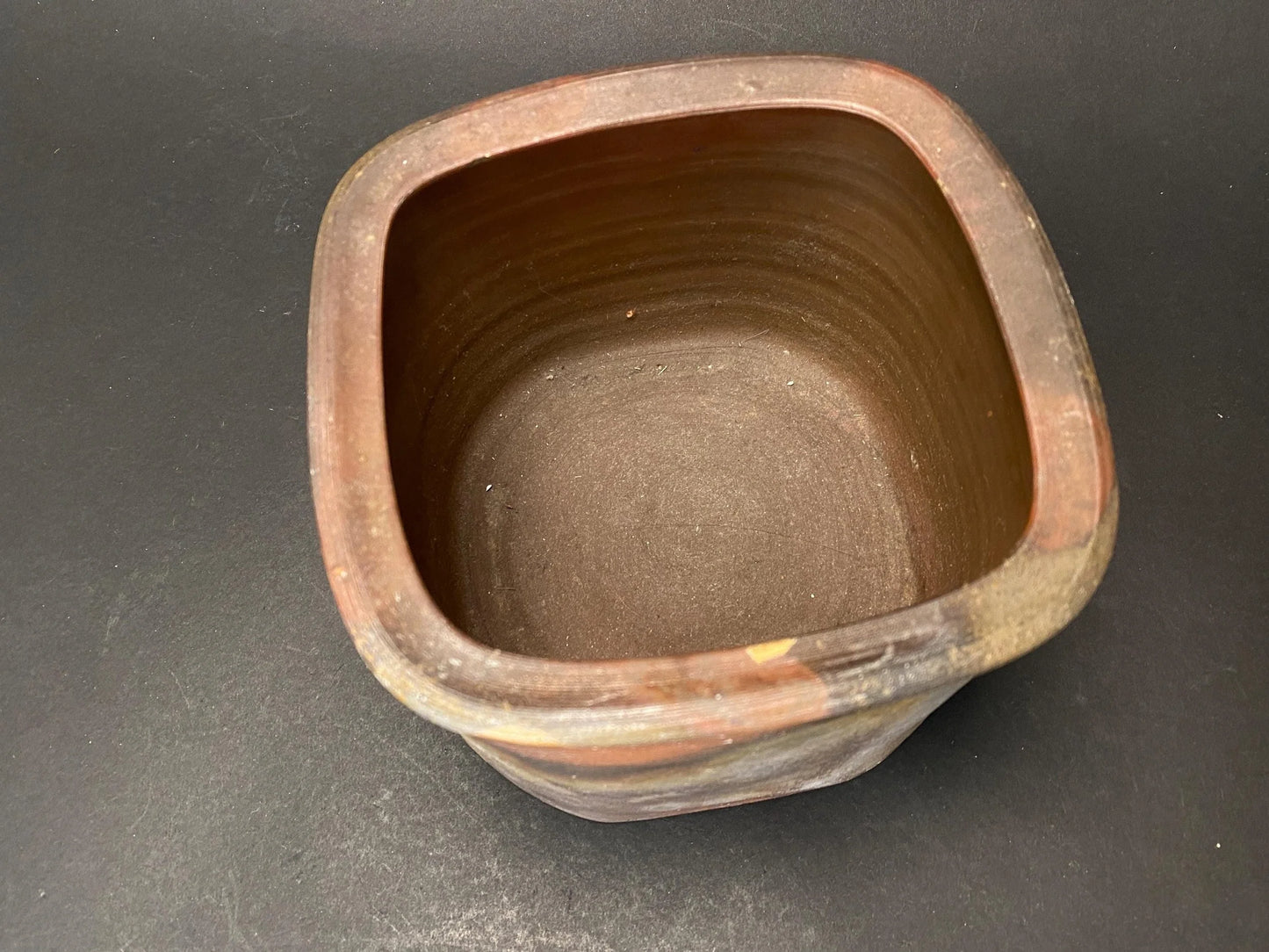 Kintsugi Japanese Bizen Ware Kensui Bowl signed, Wabi Sabi Ikebana Flower Vase with Kintsugi, Calligraphy Brush Washer