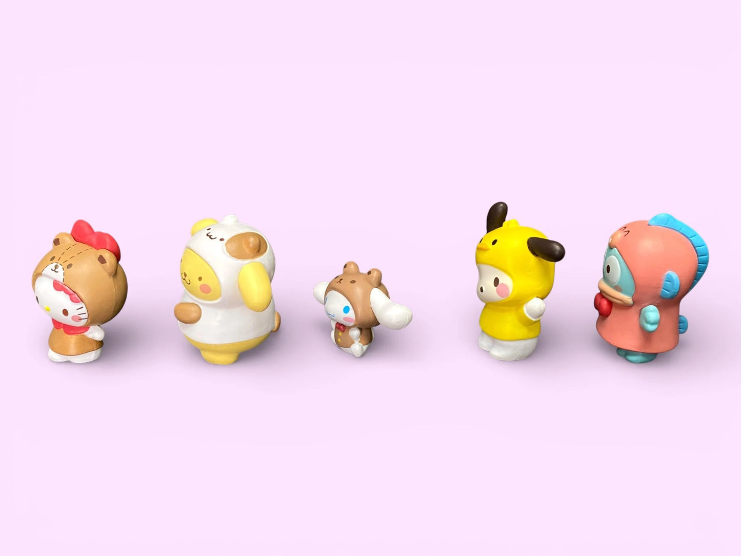 Sanrio Characters Friends Costume Blind Box, Hello Kitty Pompompurin Cinnamoroll Mascot Figure, Gashapon Mini Toy Secret Surprise