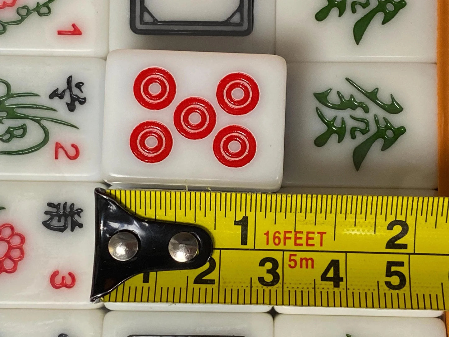 Modern Size Japanese MVC Mah Jong Set, Riichi Mahjong Set 148 Tiles, Large American size 30mm Tiles, Blue Back, Heisei Retro Board Game