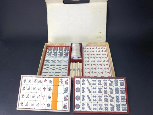 Premium Nintendo Mahjong Tiles Set Heavy Weight: Japanese Discontinued Limited Edition Yakuman Mah Jong Collectible Retro Set Game