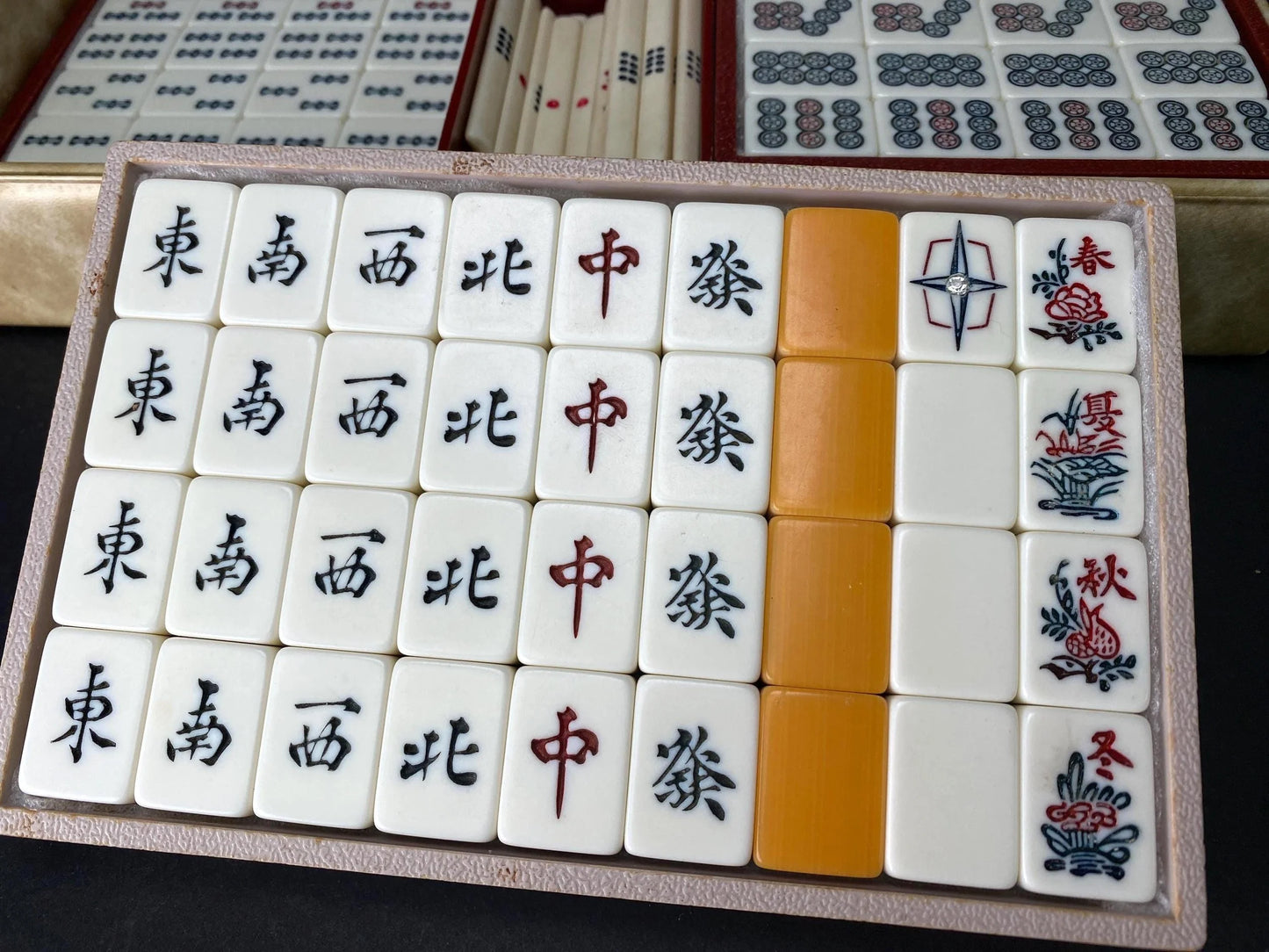 Premium Nintendo Mahjong Tiles Set Heavy Weight: Japanese Discontinued Limited Edition Yakuman Mah Jong Collectible Retro Set Game