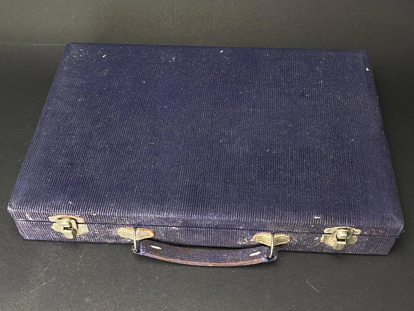 Vintage Japanese Bamboo Mahjong Set Blue Velvet Case