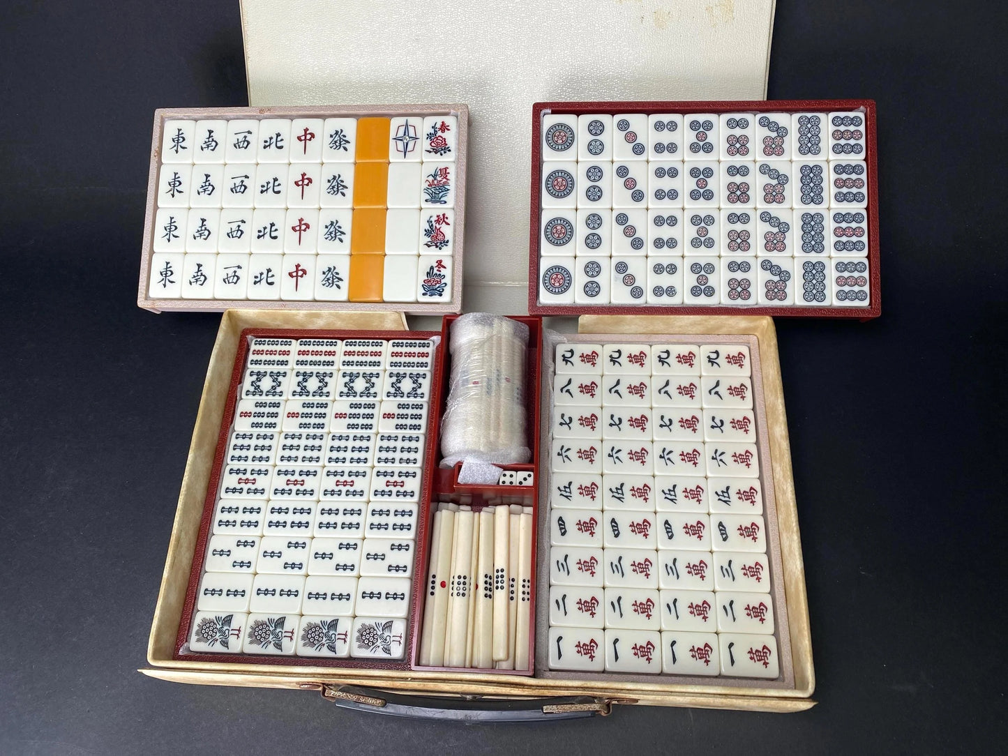 Premium Nintendo Mahjong Tiles Set Heavy Weight: Japanese Discontinued Limited Edition Yakuman Mah Jong Collectible Retro Set Game