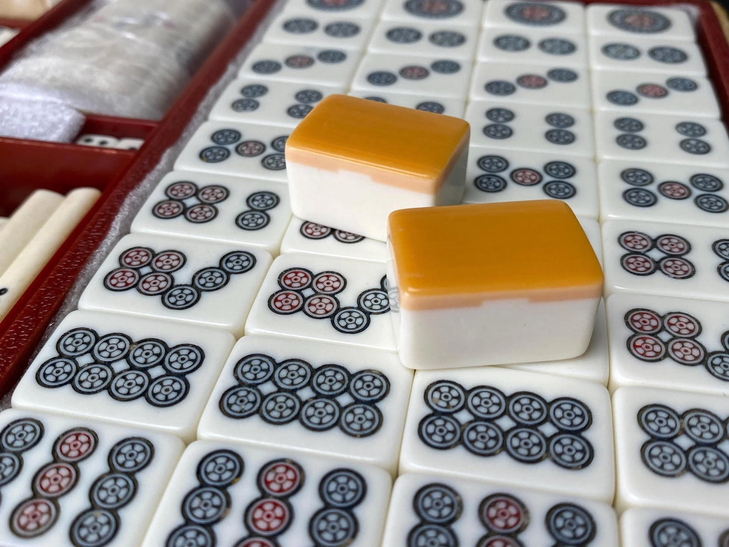 Premium Nintendo Mahjong Tiles Set Heavy Weight: Japanese Discontinued Limited Edition Yakuman Mah Jong Collectible Retro Set Game