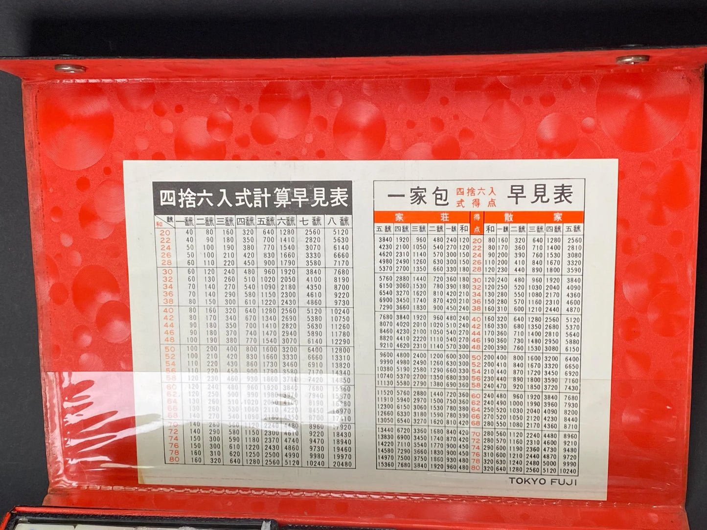 Showa Era Japanese Mahjong Set Bamboo Back