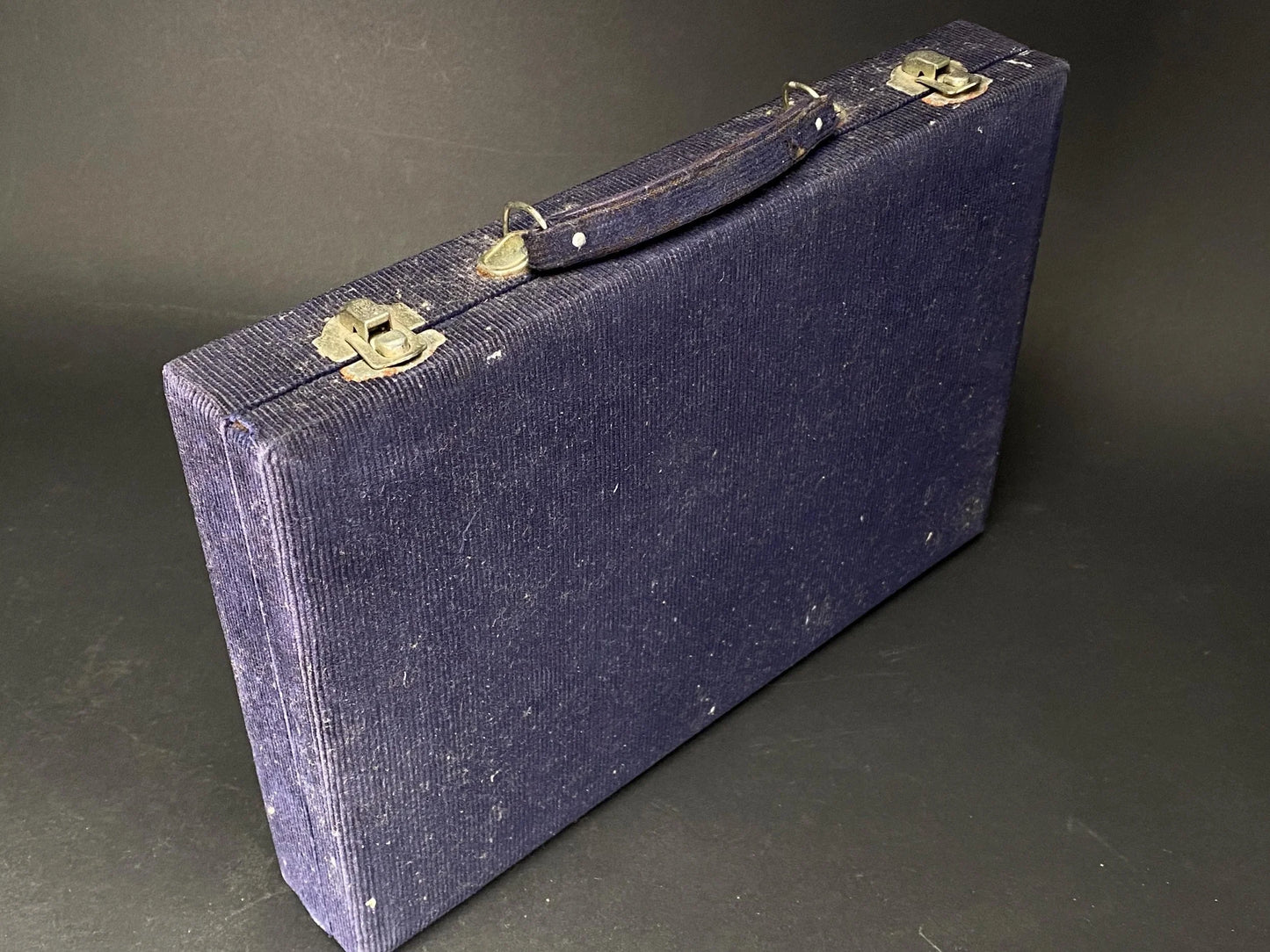 Vintage Japanese Bamboo Mahjong Set Blue Velvet Case