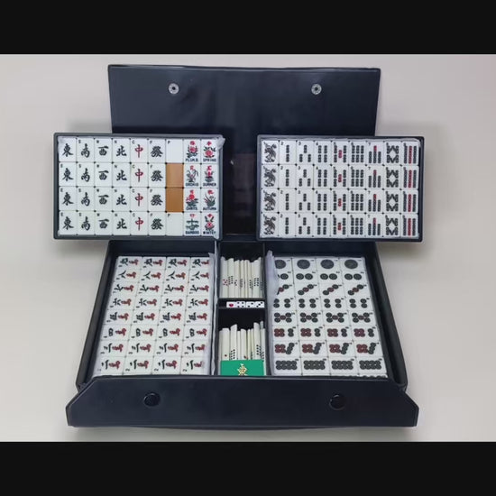 Bamboo Back Mahjong Set Made in Japan 1980s product video